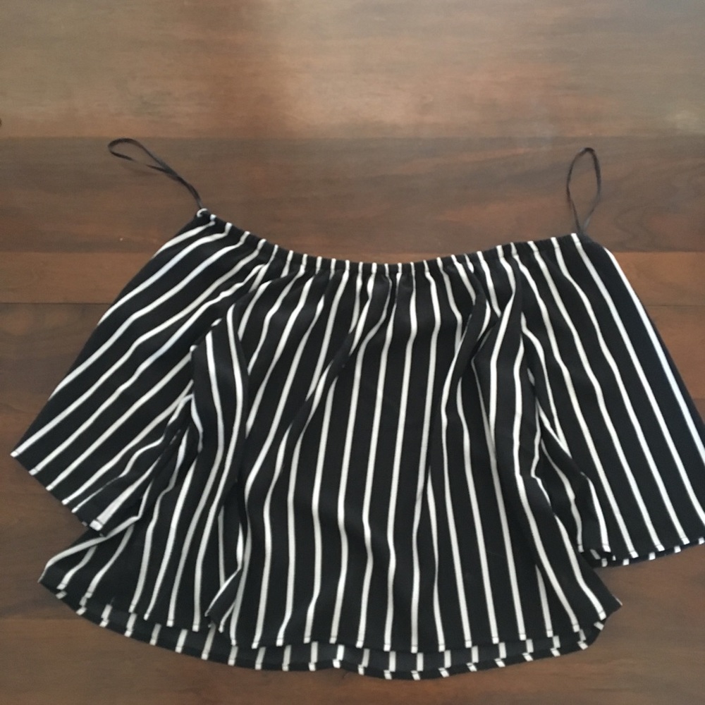 Strapless striped top